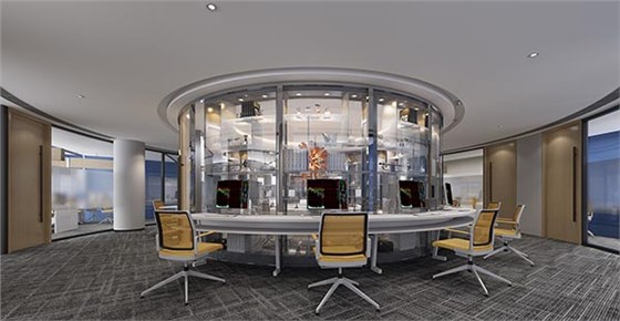 員工玻璃屏風(fēng)區(qū)域,屏風(fēng)辦公