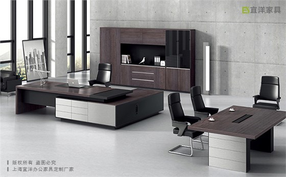實木老板桌,杭州辦公家具,辦公班臺廠家定做