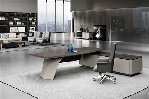 宜洋博仁大班臺(tái) BR-02B_上海高端總裁桌定制_胡桃木辦公家具 - 宜洋家具官網(wǎng)