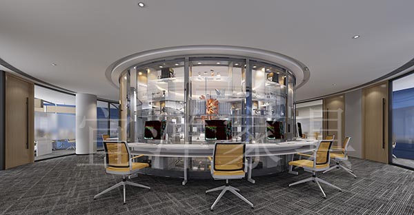 員工玻璃屏風(fēng)區(qū)域,屏風(fēng)辦公