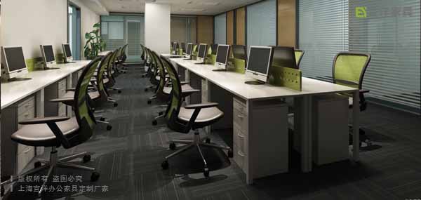 板式辦公桌,員工桌,一字桌