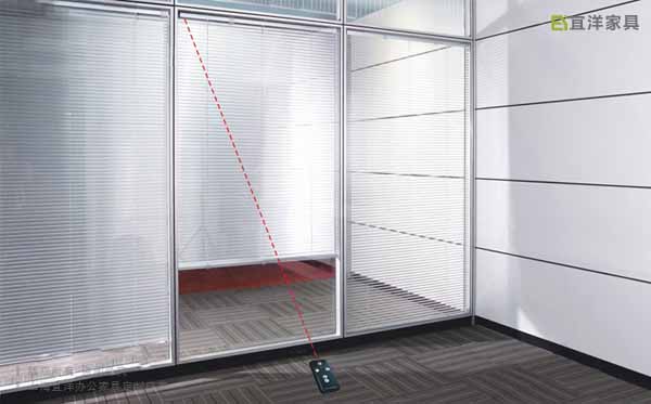 中空百葉玻璃隔斷,電動百葉辦公隔斷