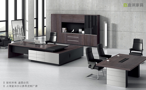 實木老板桌,杭州辦公家具,辦公班臺廠家定做