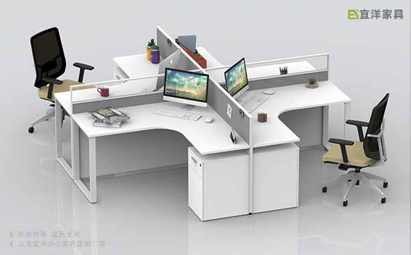 四人工作位,四人屏風辦公桌