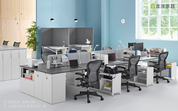 辦公桌二人組,辦公大班臺家具,板式職員桌