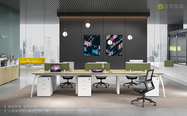 屏風隔斷辦公桌,屏風4人辦公桌,辦公屏風桌定制