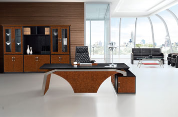 班臺(tái)-辦公皮質(zhì)大班臺(tái)-時(shí)尚辦公桌-高檔辦公桌