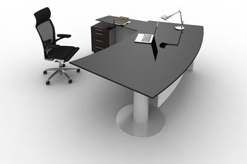 宜洋時尚簡約辦公家具實木大班臺