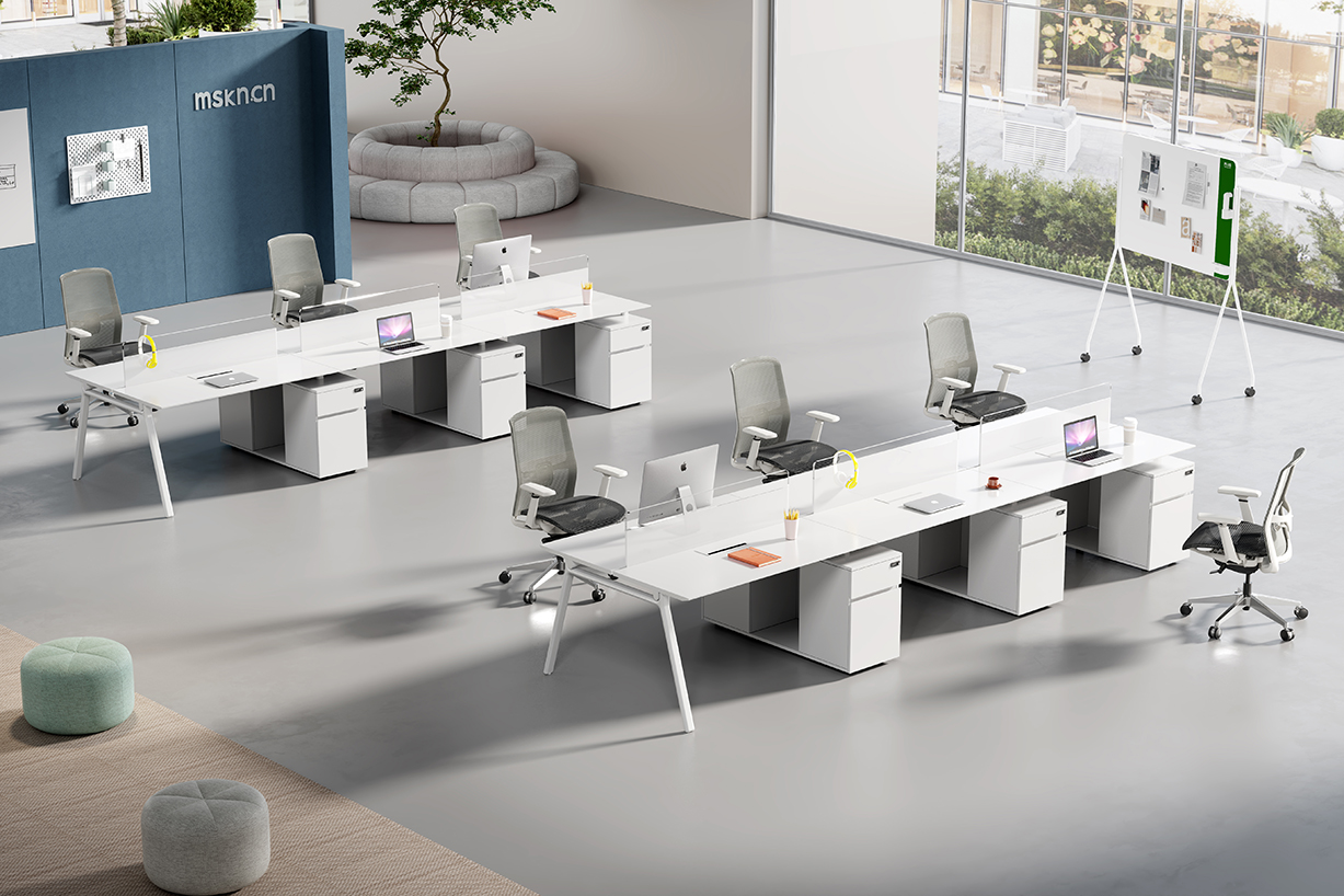 2024新款員工辦公桌-公共辦公桌-智能辦公桌-辦公桌